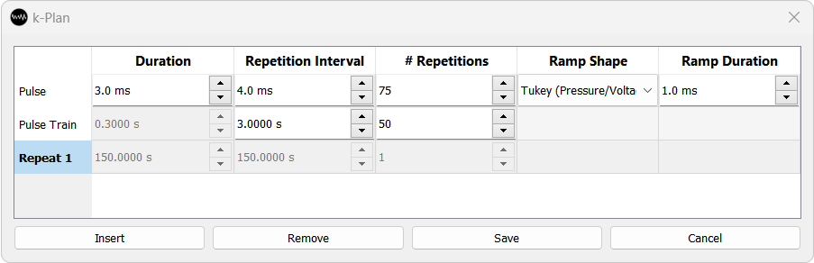 Pulse Timing Parameters in k-Plan